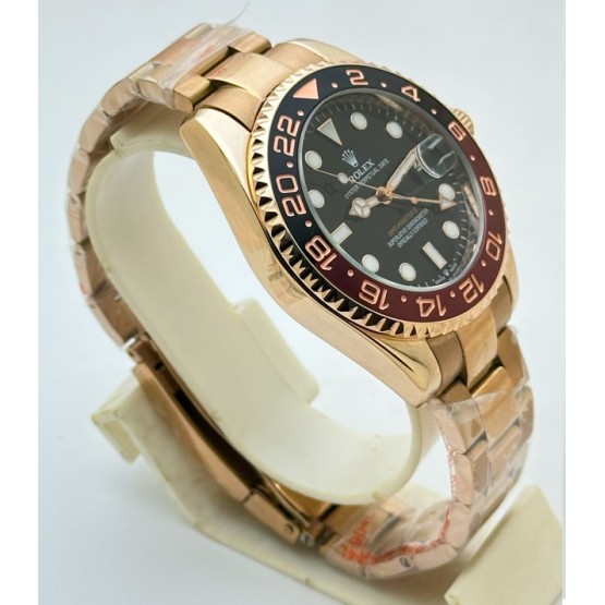 Rolex GMT Master ii Root Beer Rose Gold Swiss Automatic Watch