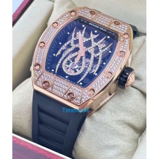 Richard Mille Spider Rose Gold Diamond Swiss ETA Automatic Watch