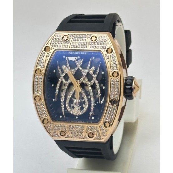 Richard Mille Spider Rose Gold Diamond Swiss ETA Automatic Watch