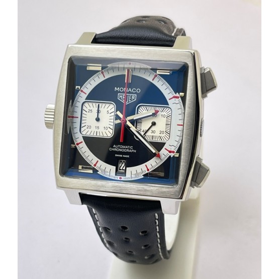 Tag Heuer Monaco Caliber 12 Leather Strap Watch