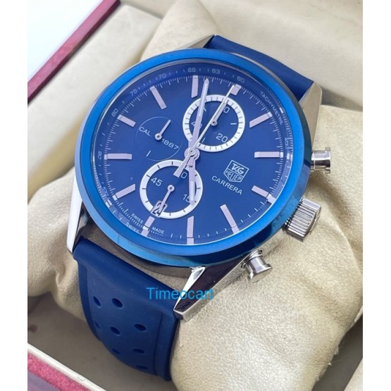 Tag Heuer Calibre 1887 Blue Rubber Strap Watch