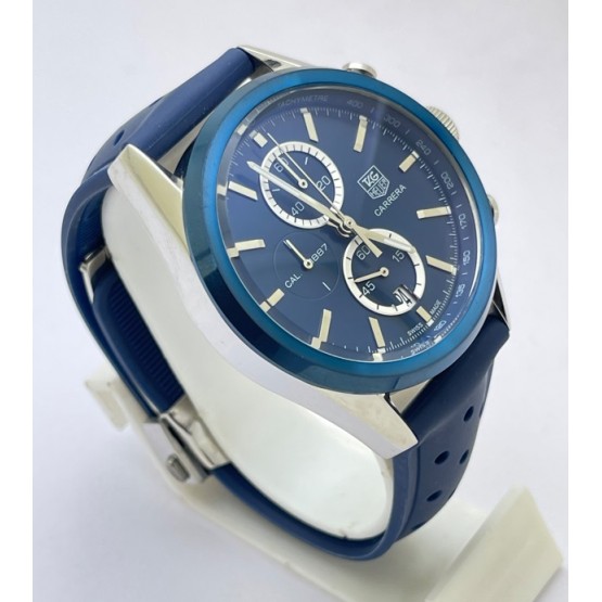 Tag Heuer Calibre 1887 Blue Rubber Strap Watch