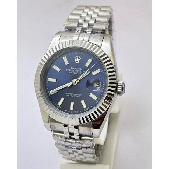 Rolex Date Just Blue Swiss Automatic Watch