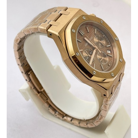 Audemars Piguet Chronometer Rose Gold Brown Watch