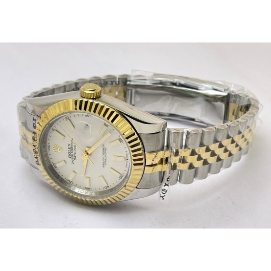 Rolex Date-Just White Dual Tone Swiss Automatic Watch