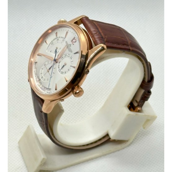 Jaeger Le Coultre Master Control Power Reserve White Rose Gold Swiss ETA Automatic Watch