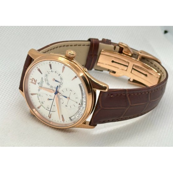 Jaeger Le Coultre Master Control Power Reserve White Rose Gold Swiss ETA Automatic Watch