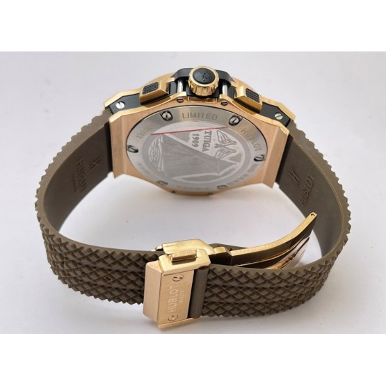 Hublot Big Bang Rose Gold Brown Rubber Strap Watch