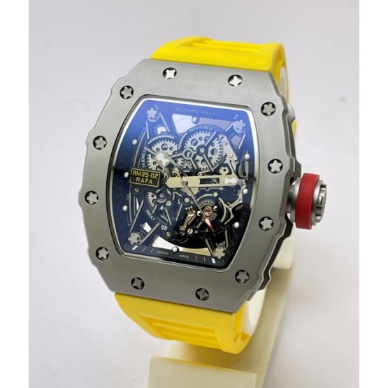 Richard Mille RM35-02 Rafael Nadal Yellow Swiss ETA 7750 Valjoux Movement Watch