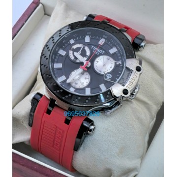 Tissot T-Race Chronograph Red Rubber Strap Watch