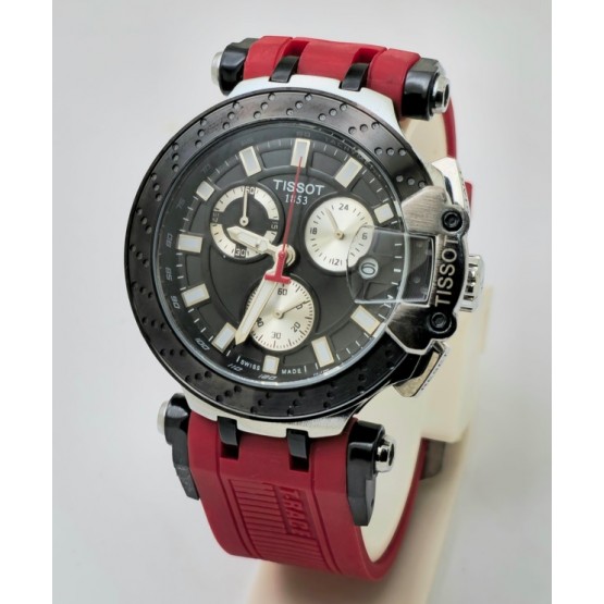 Tissot T-Race Chronograph Red Rubber Strap Watch