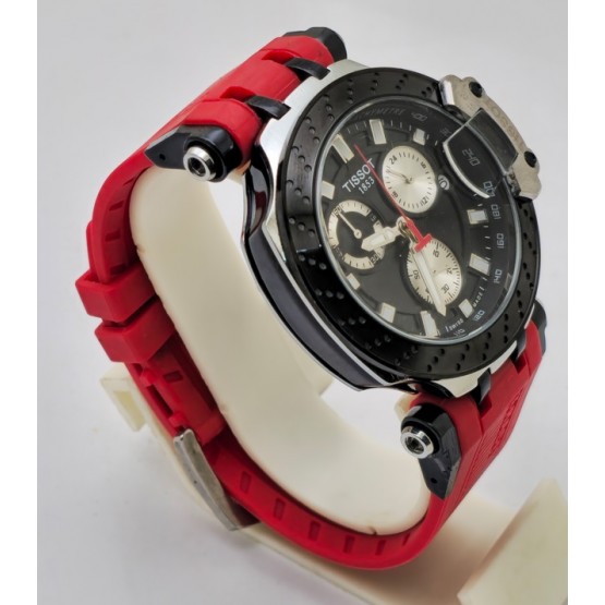 Tissot T-Race Chronograph Red Rubber Strap Watch