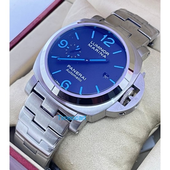 Panerai Marina Blue Marking Steel Swiss Automatic Watch