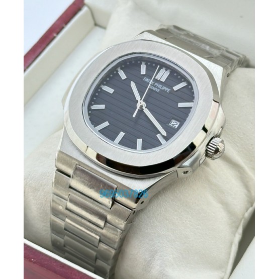 Patek Philippe Nautilus Steel Black Swiss Automatic Watch