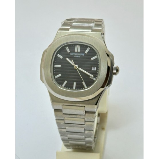 Patek Philippe Nautilus Steel Black Swiss Automatic Watch