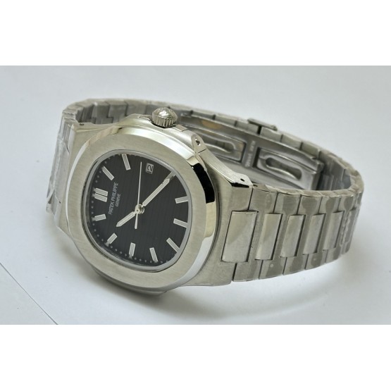 Patek Philippe Nautilus Steel Black Swiss Automatic Watch