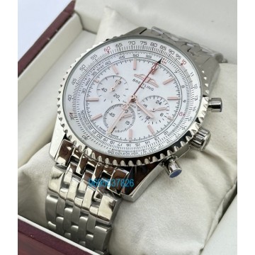 Breitling Navitimer Chronograph White Steel Watch