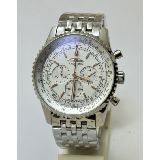 Breitling Navitimer Chronograph White Steel Watch