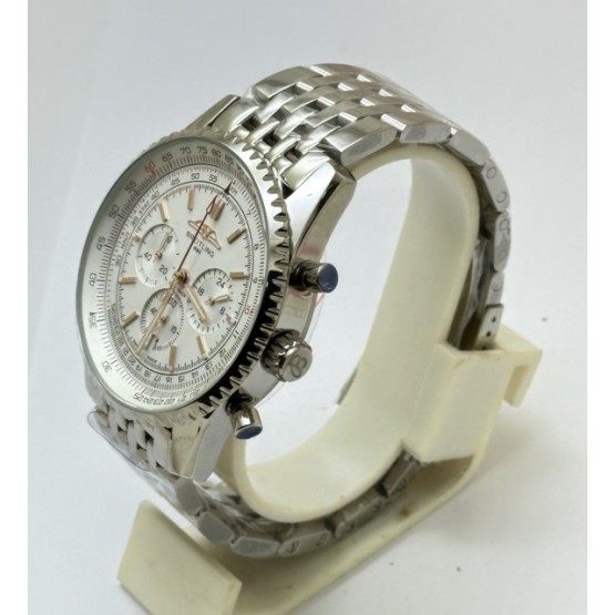 Breitling Navitimer Chronograph White Steel Watch