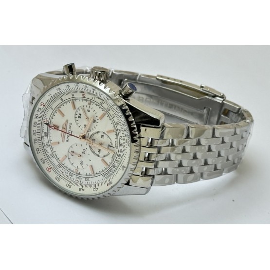 Breitling Navitimer Chronograph White Steel Watch