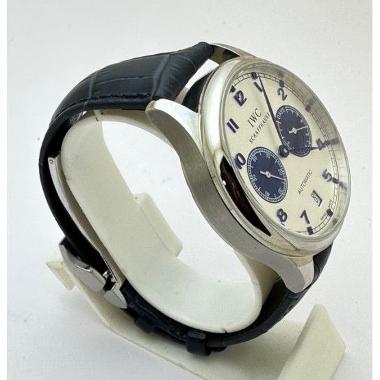 I W C Portuguese Power Reserve White Dial Leather Strap 2 Swiss Automatic Watch