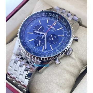 Breitling Navitimer B01 Blue & Black Chronograph Steel Watch