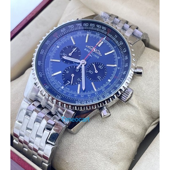 Breitling Navitimer B01 Blue & Black Chronograph Steel Watch