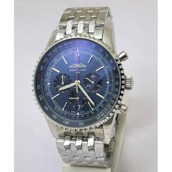 Breitling Navitimer B01 Blue & Black Chronograph Steel Watch