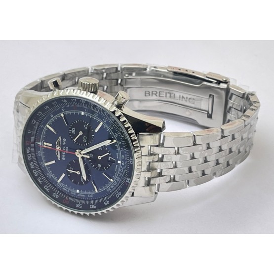 Breitling Navitimer B01 Blue & Black Chronograph Steel Watch