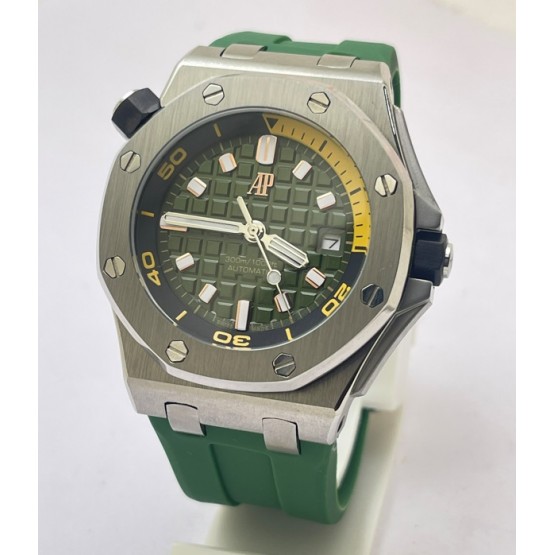 Audemars Piguet Diver Green Rubber Strap Swiss Automatic Watch