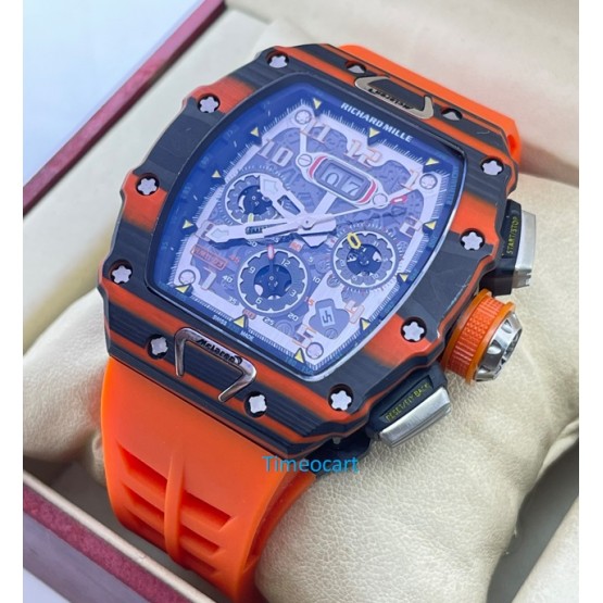  Richard Mille Mclaren RM 11-03 Orange Strap Swiss Automatic Watch