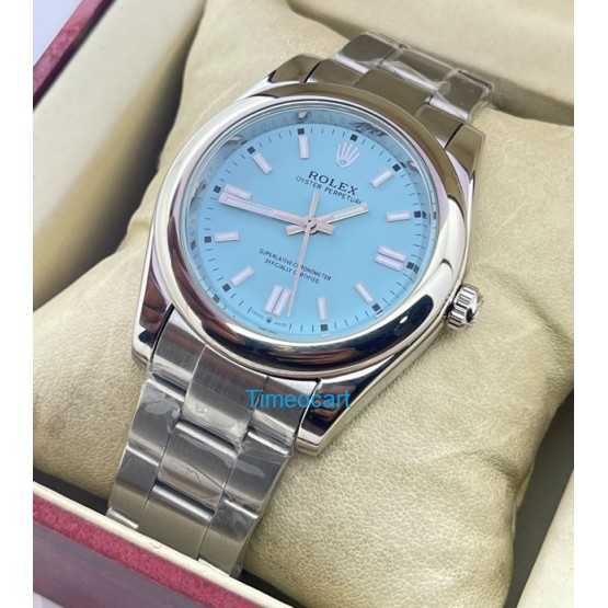 Rolex Oyster Perpetual ICE BLUE Steel Swiss Automatic Watch