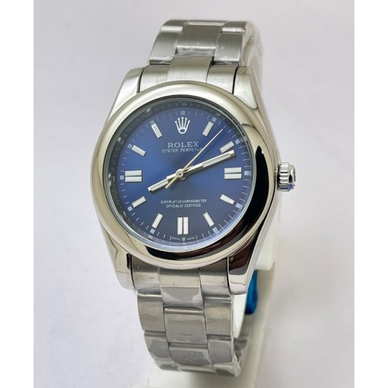 Rolex Oyster Perpetual BLUE Steel Swiss Automatic Watch