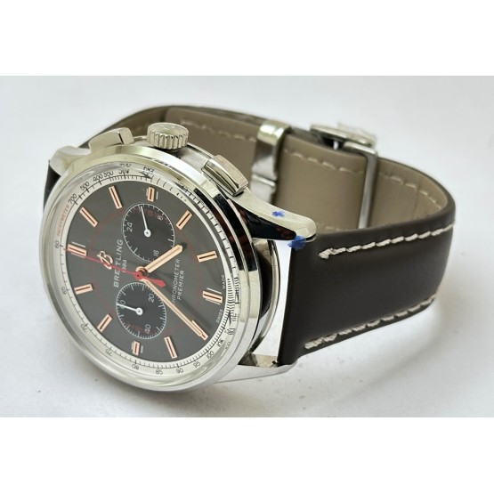 Breitling Premier B01 Chronograph 42 Leather Strap Watch