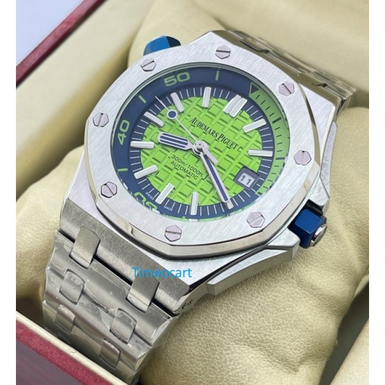 Audemars Piguet Diver Steel Bracelet Green Swiss Automatic Watch