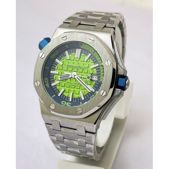 Audemars Piguet Diver Steel Bracelet Green Swiss Automatic Watch