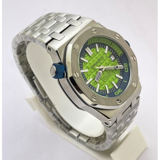 Audemars Piguet Diver Steel Bracelet Green Swiss Automatic Watch