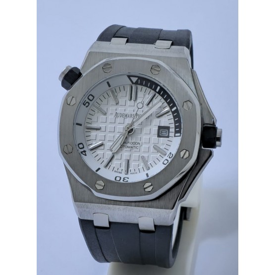 Audemars Piguet Diver White Black Rubber Strap Swiss Automatic Watch