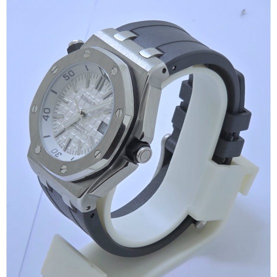 Audemars Piguet Diver White Black Rubber Strap Swiss Automatic Watch