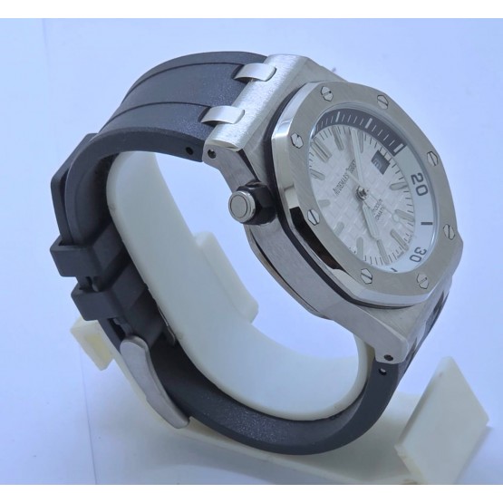 Audemars Piguet Diver White Black Rubber Strap Swiss Automatic Watch