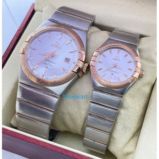 Omega Constellation Double Eagle Stick Mark Couple Watch