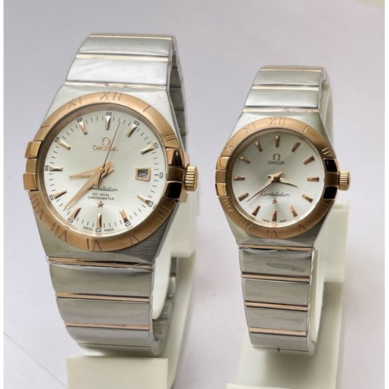 Omega Constellation Double Eagle Stick Mark Couple Watch