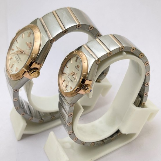 Omega Constellation Double Eagle Stick Mark Couple Watch