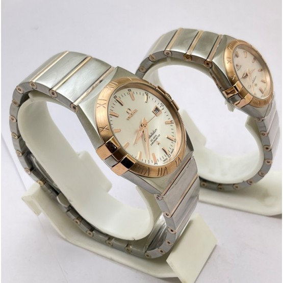 Omega Constellation Double Eagle Stick Mark Couple Watch