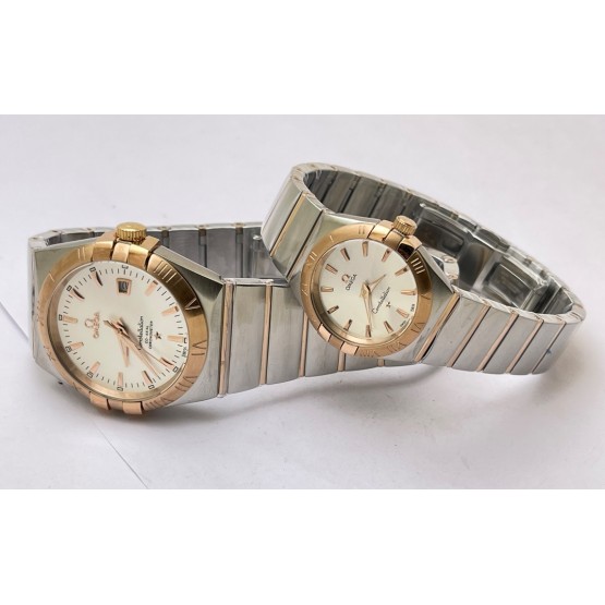 Omega Constellation Double Eagle Stick Mark Couple Watch