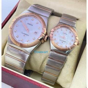 Omega Constellation Double Eagle Diamond Mark Couple Watch