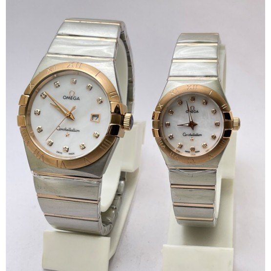 Omega Constellation Double Eagle Diamond Mark Couple Watch