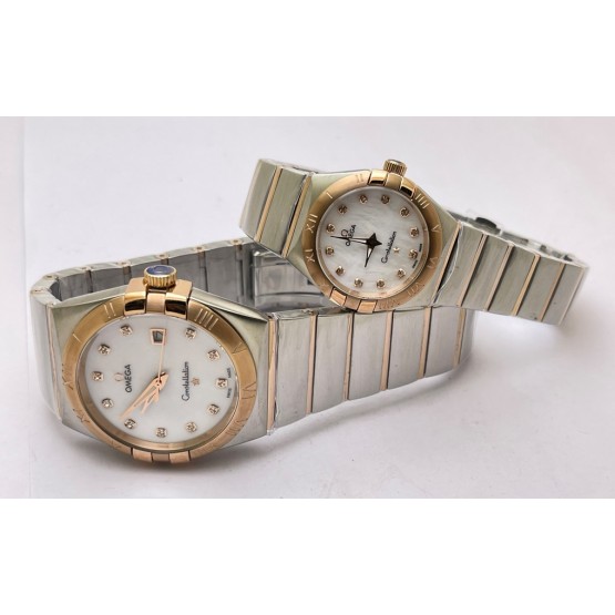 Omega Constellation Double Eagle Diamond Mark Couple Watch