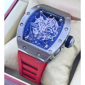 Richard Mille RM 035 Americas Edition Red Strap Swiss ETA 7750 Valjoux Movement Watch