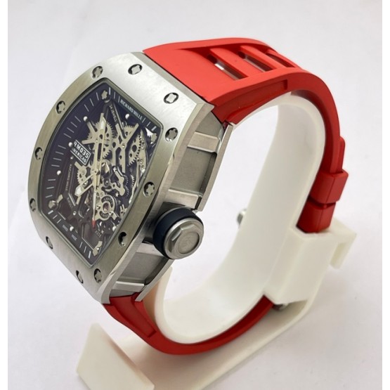 Richard Mille RM 035 Americas Edition Red Strap Swiss ETA 7750 Valjoux Movement Watch